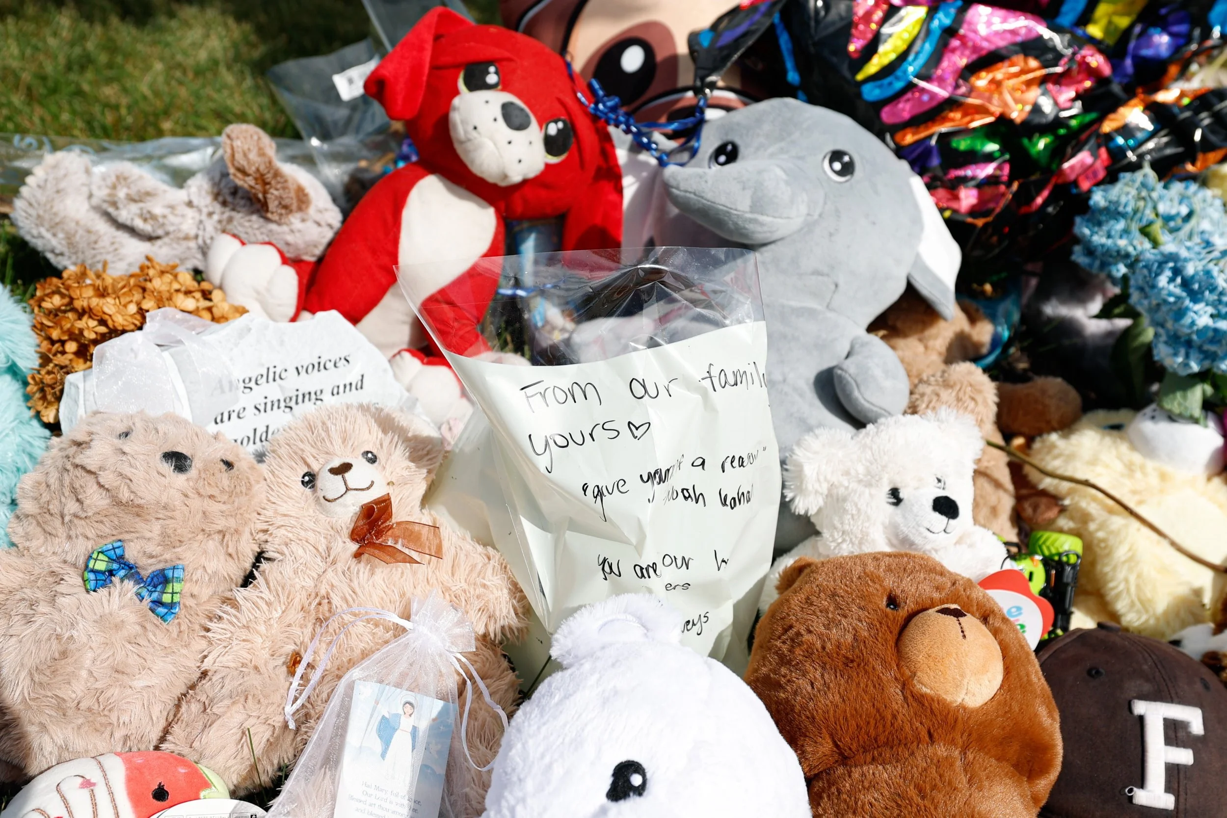 A memorial for Barrett outside his family home