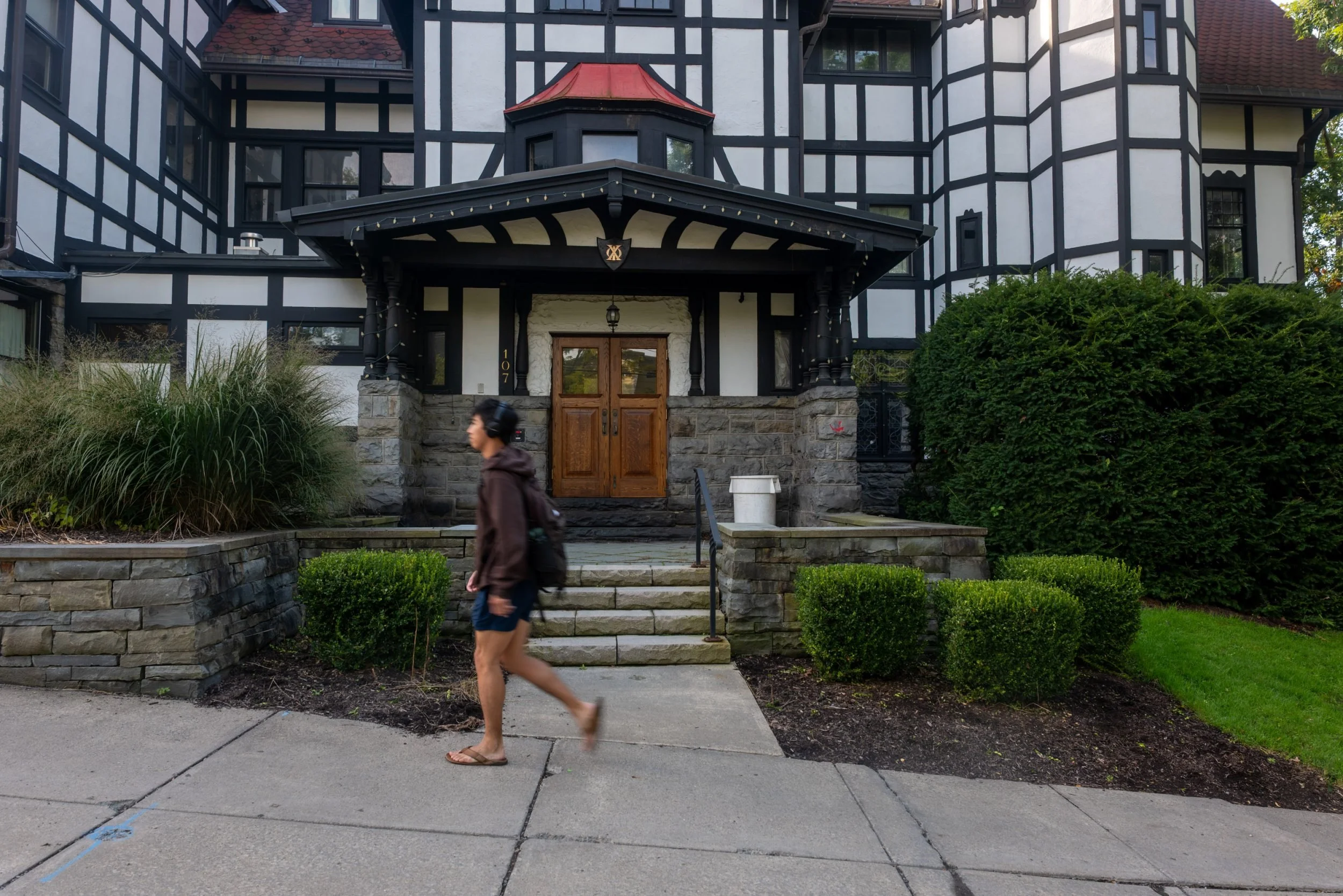 ITHACA, NEW YORK - SEPTEMBER 30: The fraternity house at the center of a rape allegation stands on the campus of Cornell University on September 30, 2026, in Ithaca, New York. A New York state attorney general has announced a review of the school???s initial response to allegations from a former Cornell University student about being raped at a campus fraternity in 2024. The student, who is only being identified as Jane Doe, has alleged she was drugged and gang-raped inside the Chi Phi frat house on the night of October 19, 2024 house in 2024. (Photo by Spencer Platt/Getty Images)